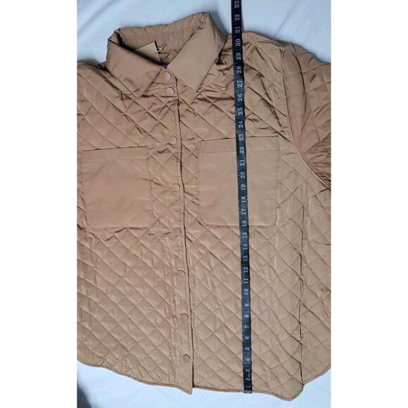 Amazon Aware Womens Quilted Overshirt Camel , Size XXL - Picture 8 of 14